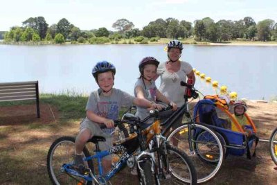 Cycling Around the lake